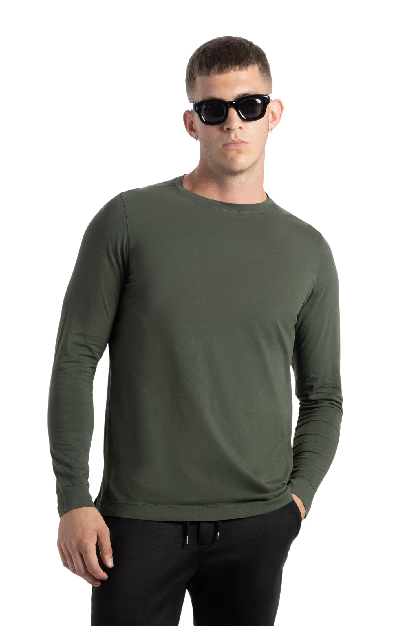 Long Sleeve Malibu Crew Tee in Super Soft Jersey